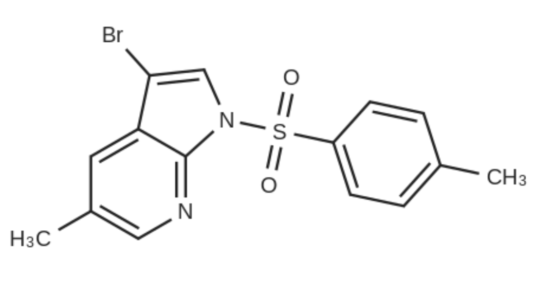1H-Pyrrolo[2,3-b]pyridine, 3-bromo-5-methyl-1-[(4-methylphenyl)sulfonyl]-