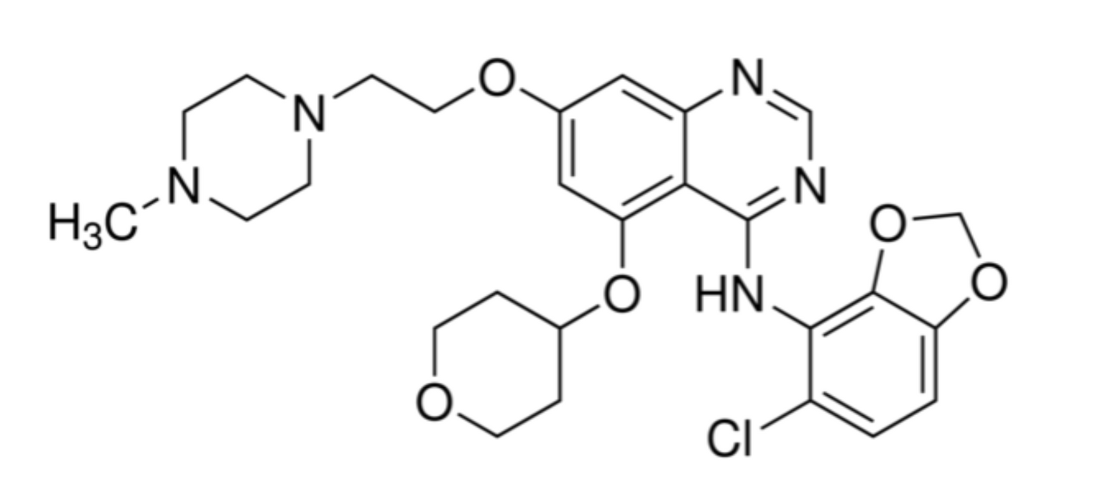 N-(5-Chloro-1,3-benzodioxol-4-yl)-7-[2-(4-methyl-1-piperazinyl)ethoxy]-5-[(tetrahydro-2H-pyran-4-yl)oxy]-4-quinazolinamine