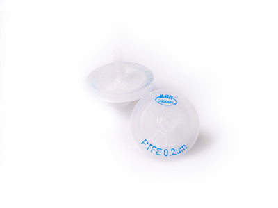 PTFE Syringe Filters, 25mm, 0.2μm, 100/pk