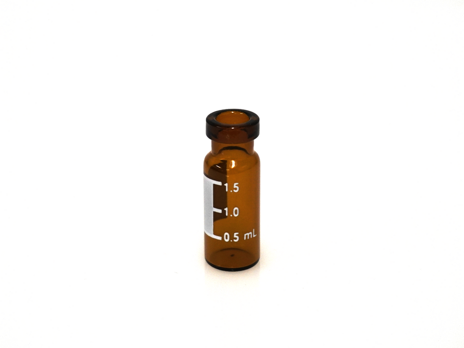 ND11; 11mm Crimp neck vial, amber glass, label and filling lines