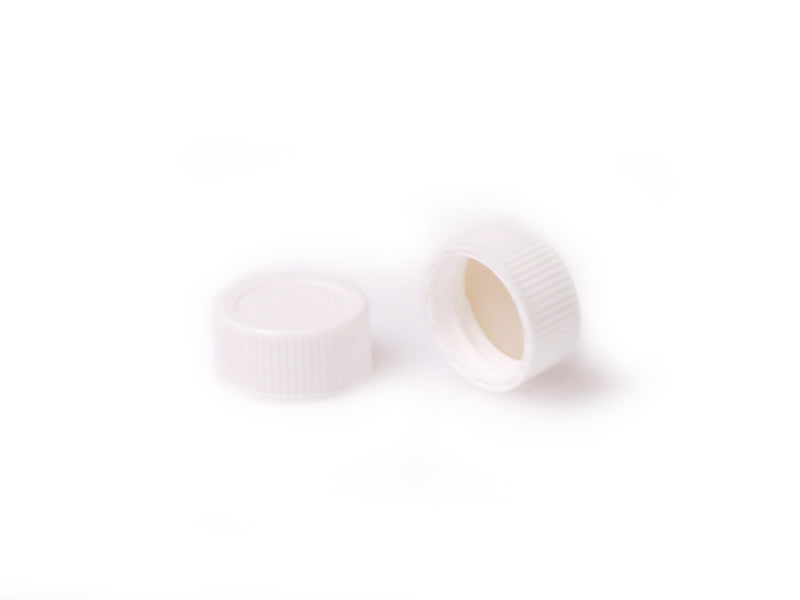 ND13; 13mm Screw thread white cap, closed top; nature silicone/nature PTFE septa