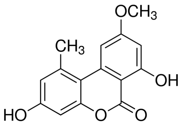 3,7(3,9 or 7,9)-Dihydroxy-9(7 or 3)-methoxy-1-methyl-6H-dibenzo[b,d]pyran-6-one