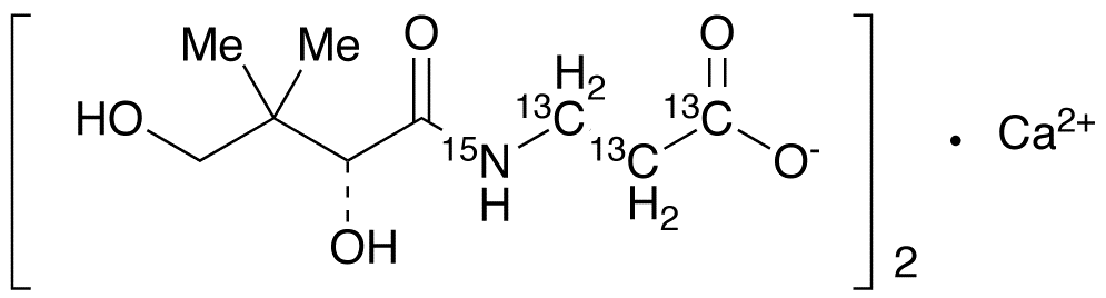 D-Pantothenic acid-13C3,15N hemicalcium salt