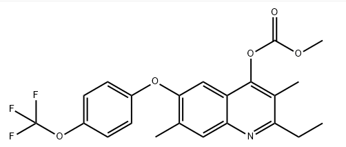 2-Ethyl-3,7-dimethyl-6-[4-(trifluoromethoxy)phenoxy]quinolin-4-yl methyl carbonate