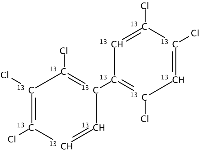 2,2',3,4,4',5'-Hexachlorobiphenyl-13C12 Solution in Nonane, 10μg/mL