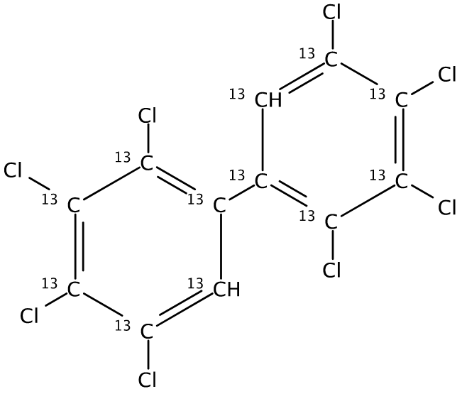2,2',3,3',4,4',5,5'-Octachlorobiphenyl-13C12 Solution in Nonane, 10μg/mL