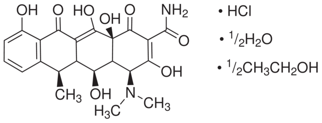 Doxycycline hydrochloride hemiethanolate hemihydrate