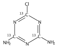 Desethyldesisopropyl atrazine-13C3